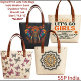 SHREE SHYAM PRODUCTS BIG SIZE JUTE PRINTED TOTE BAGS
