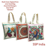 SHREE SHYAM PRODUCTS JUTE DIGITAL PRINTED HAND BAGS PATTA HANDLE