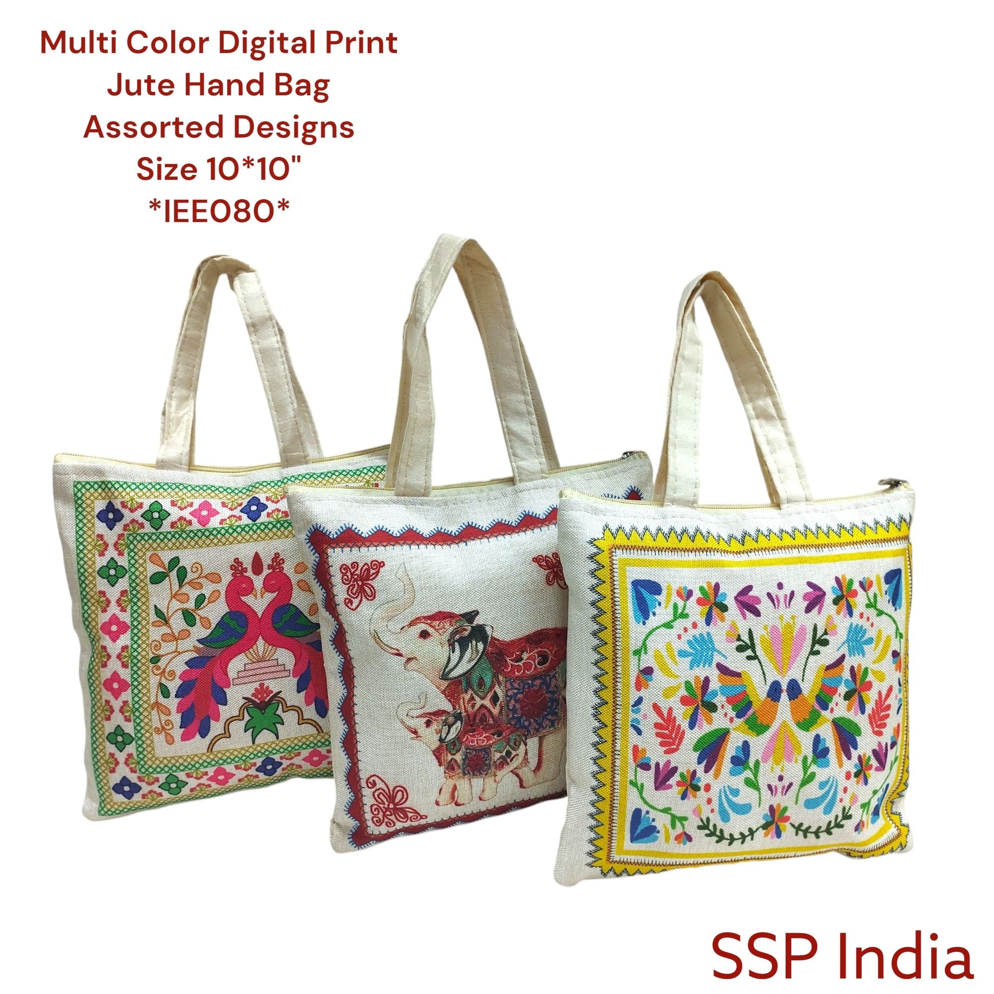 SHREE SHYAM PRODUCTS JUTE DIGITAL PRINTED HAND BAGS PATTA HANDLE