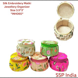 SHREE SHYAM PRODUCTS 3.5 INCH SILK FLOWER EMBROIDERY JEWELLERY BOX