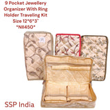 SHREE SHYAM PRODUCTS TISSUE SILK 9 POCKET JEWELLERY POUCH