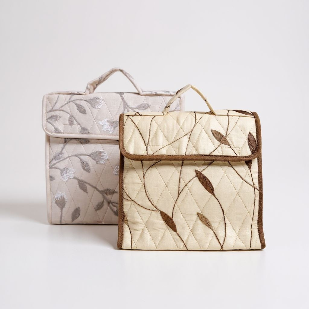 SHREE SHYAM PRODCUTS FOLDER MULTI SECTION TISSUE SILK JEWELLERY POUCH