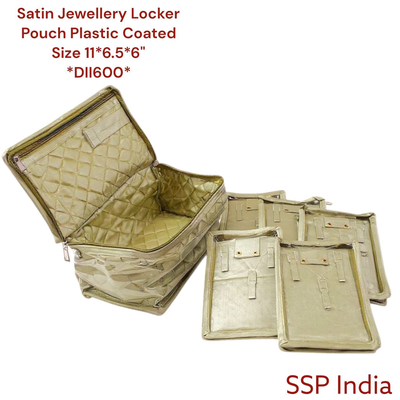 SHREE SHYAM PRODCUTS FRILL PATTERN SATIN LOCKER POUCH