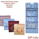 SHREE SHYAM PRODUCTS FOLDER MULTI SECTION SATIN JEWELLERY POUCH