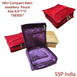 SHREE SHYAM PEODUCTS MINI COMPACT SATIN JEWELLERY POUCH