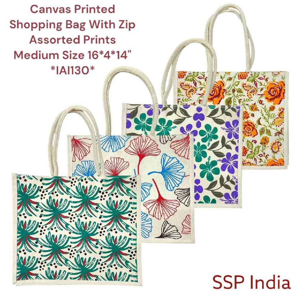 SHREE SHYAM PRODUCTS MEDIUM SIZE PRINTED CANVAS BAG