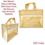 SHREE SHYAM PRODUCTS 8*10 INCH NON WOVEN WINDOW TRANSPARENT GIFT BAGS