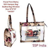 SHREE SHYAM PRODUCTS FLORAL PRINT TRANSPARENT MATTY GIFT BAGS