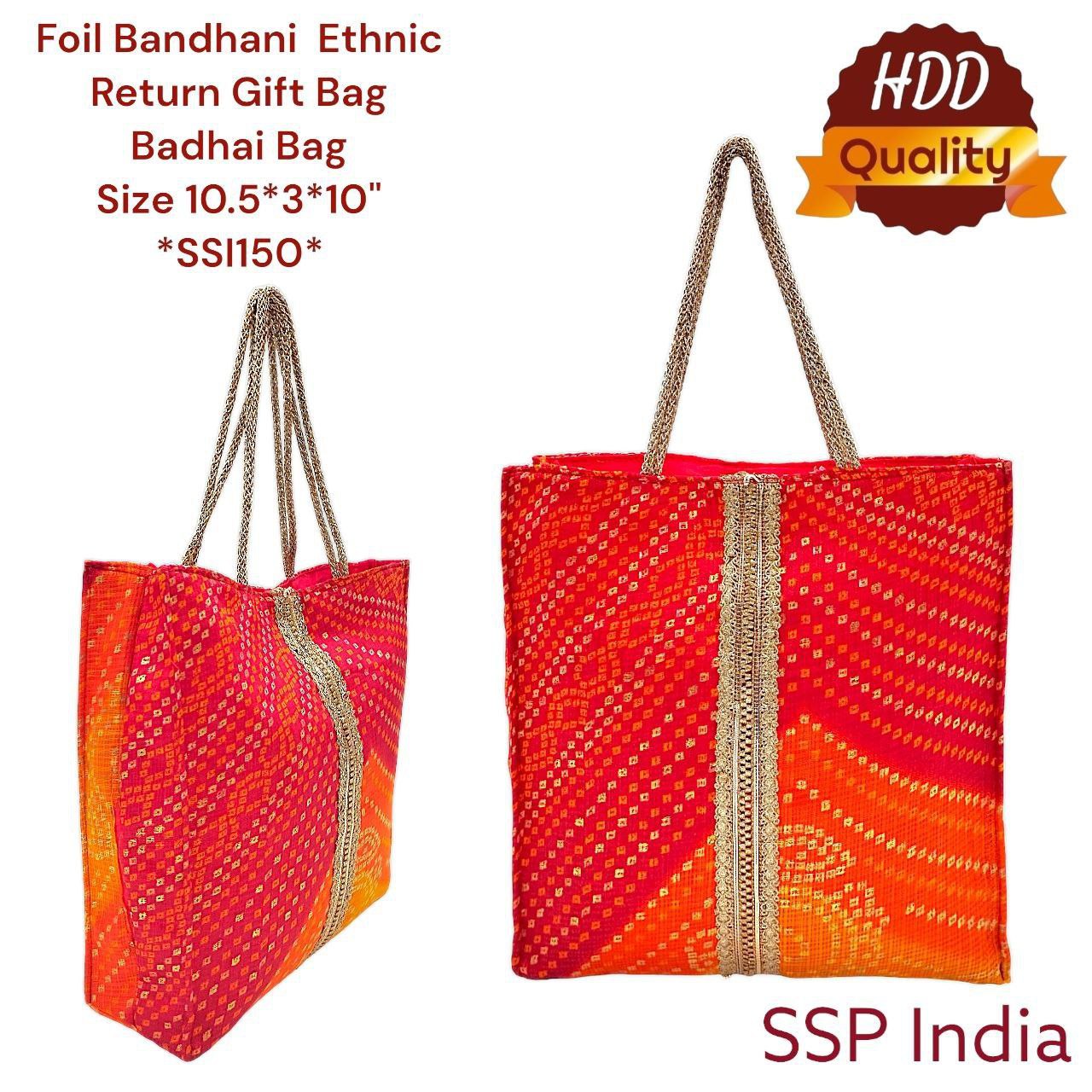 SHREE SHYAM PRODUCTS FOIL BANDHINI DESIGN GIFT BAGS