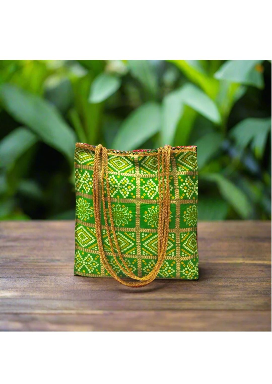 SHREE SHYAM PRODUCTS FOIL BANDHINI DESIGN SILK GIFT BAGS