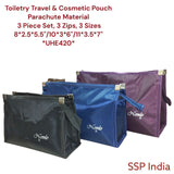 SHREE SHYAM PRODUCTS 3 PCS SET 3 ZIP PLAIN TRAVEL POUCH