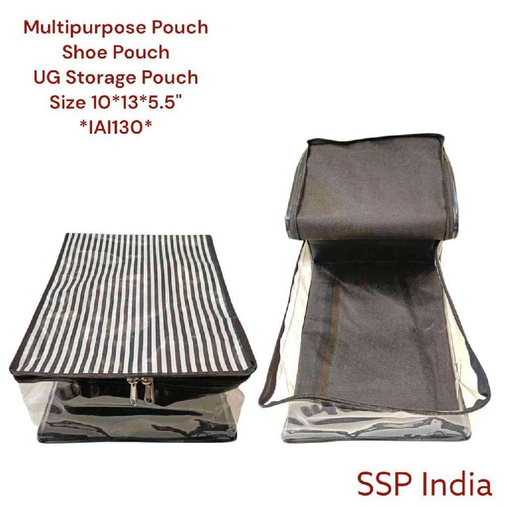 SHREE SHYAM PRODUCTS BLACK WHITE DESIGN TRAVEL SMART SHOE POUCH