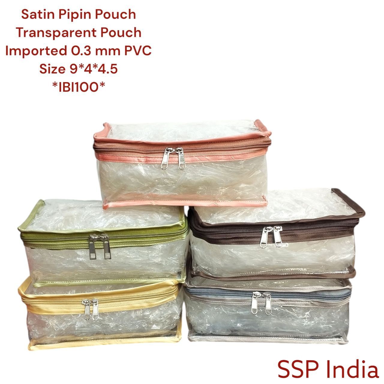 SHREE SHYAM PRODUCTS TRANSPARENT SATIN PIPIN TRAVEL POUCH