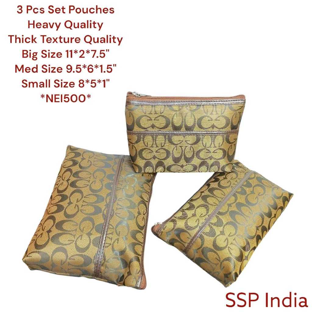 SHREE SHYAM PRODUCTS 3 PCS SET HEAVY QUALITY SMART TRAVEL POUCH