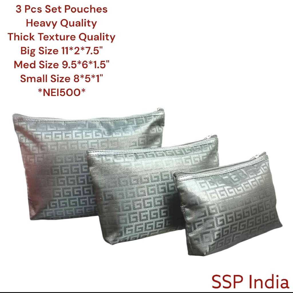 SHREE SHYAM PRODUCTS 3 PCS SET HEAVY QUALITY SMART TRAVEL POUCH