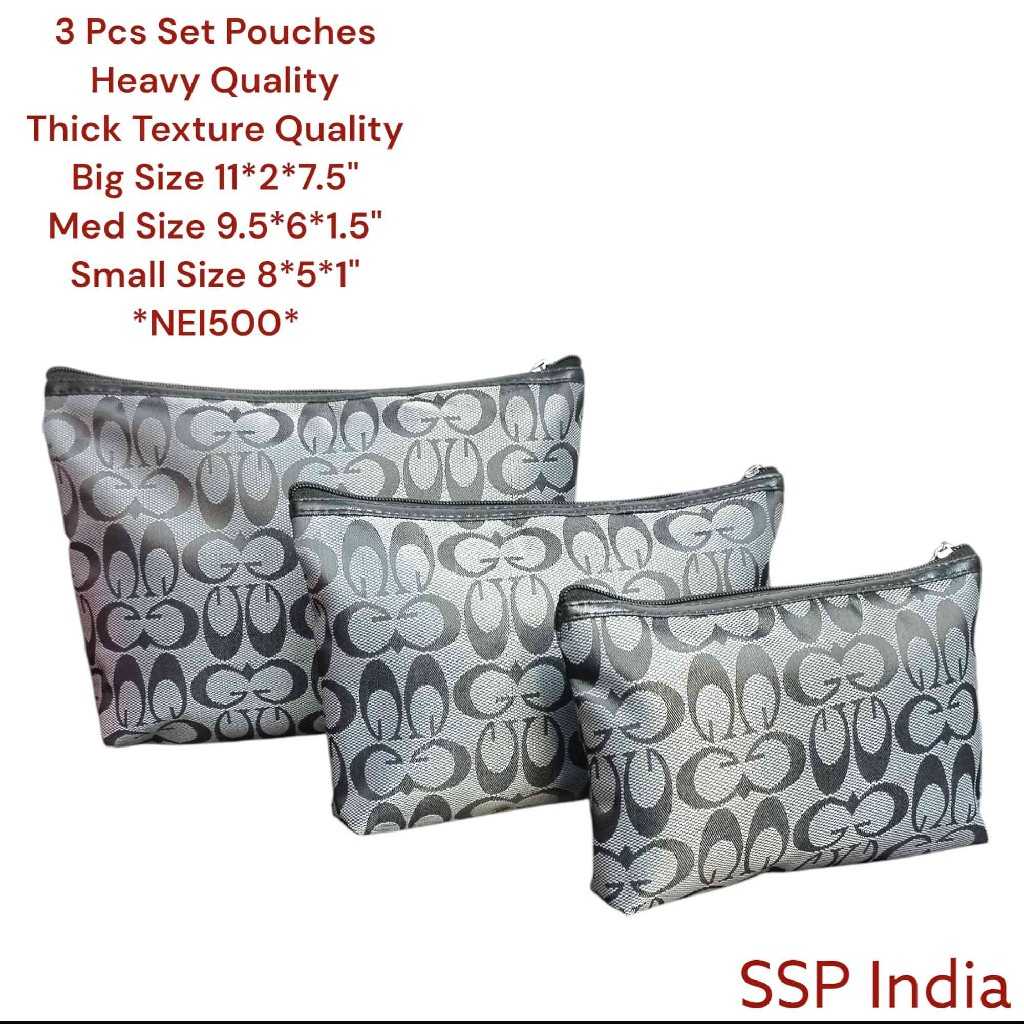 SHREE SHYAM PRODUCTS 3 PCS SET HEAVY QUALITY SMART TRAVEL POUCH