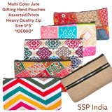 SHREE SHYAM PRODUCTS MULTI PRINT JUTE HAND POUCHES