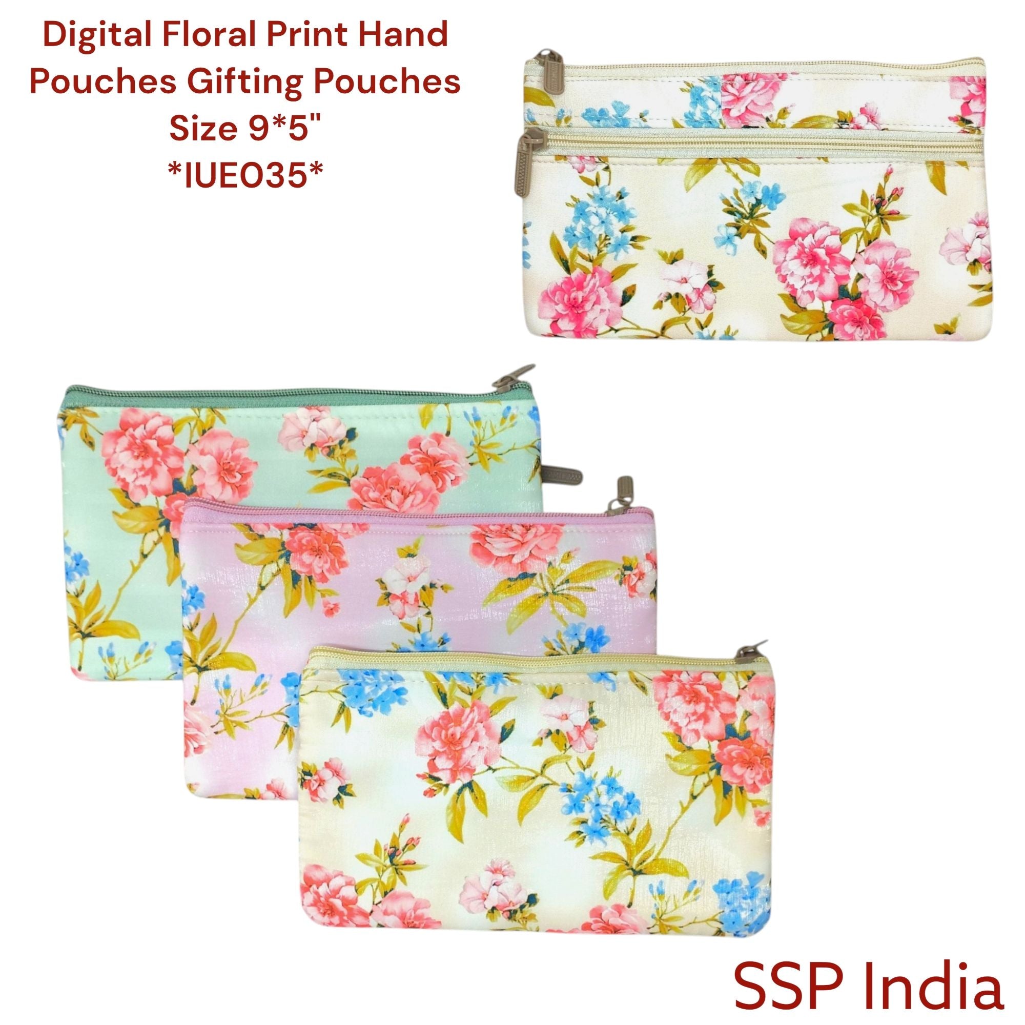 SHREE SHYAM PRODUCTS FLORAL PRINT DIGITAL PRINT HAND POUCHES