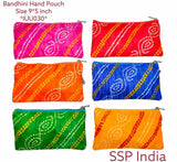 SHREE SHYAM PRODUCTS SILK BANDHINI PRINT HAND POUCHES