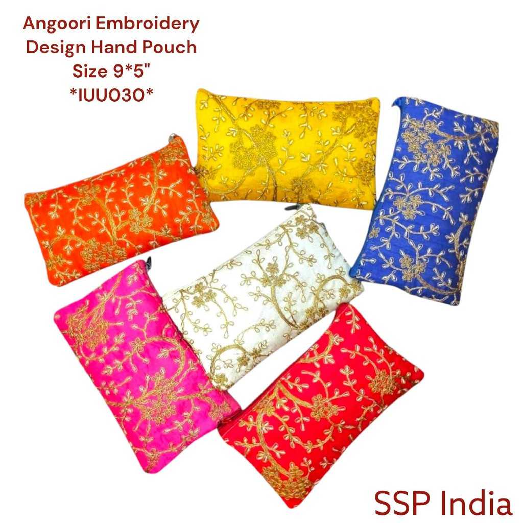 SHREE SHYAM PRODUCTS SILK EMBROIDERY HAND POUCHES