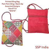 SHREE SHYAM PRODUCTS MULTI PRINT SILK SLING BAGS