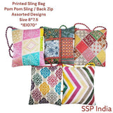 SHREE SHYAM PRODUCTS MULTI PRINT SILK SLING BAGS