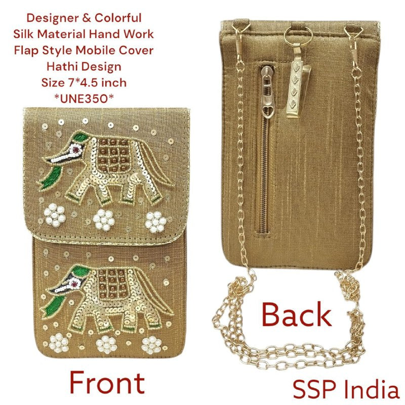 SHREE SHYAM PRODUCTS ELEPHANT DESIGN HAND WORK MOBILE COVER