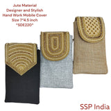 SHREE SHYAM PRODUCTS HAND WORK JUTE MOBILE COVER