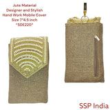 SHREE SHYAM PRODUCTS HAND WORK JUTE MOBILE COVER