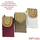 SHREE SHYAM PRODUCTS HAND WORK JUTE MOBILE COVER