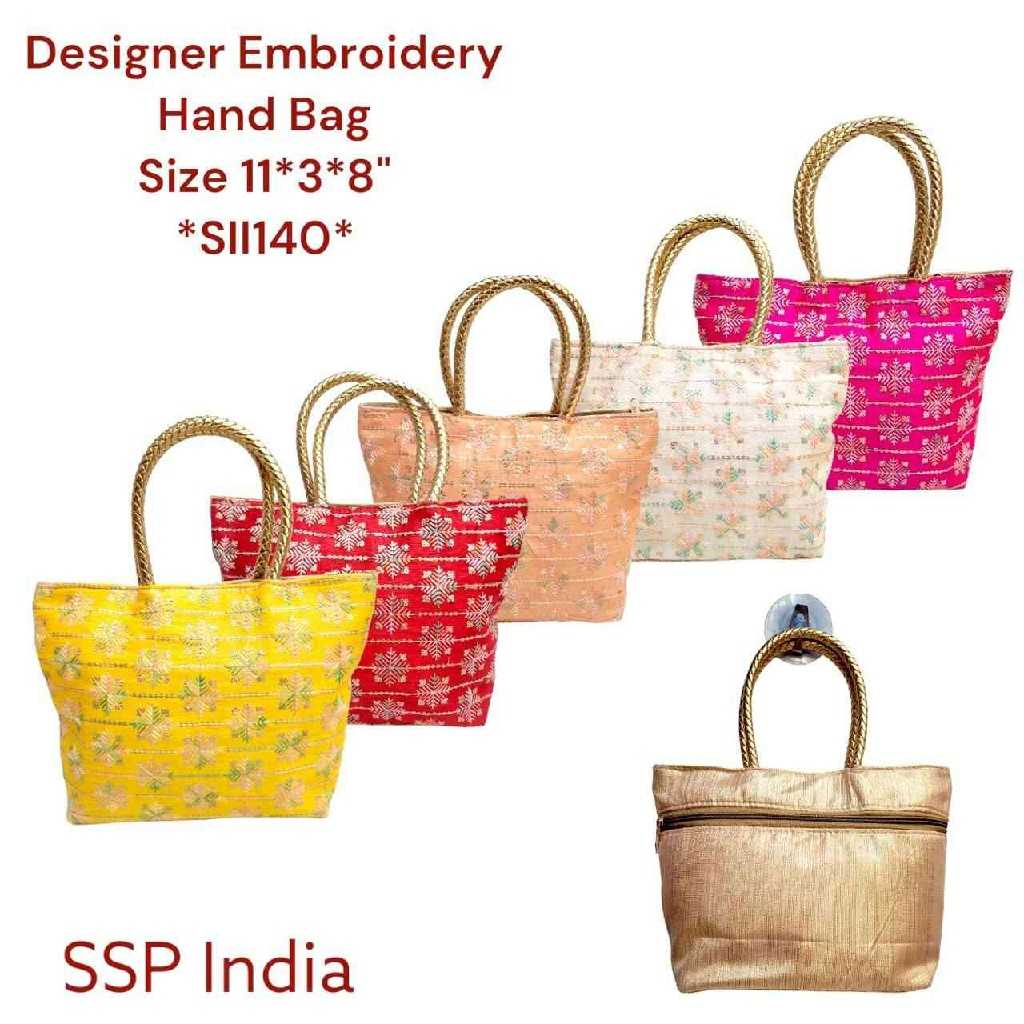 SHREE SHYAM PRODUCTS SILK EMBROIDERY HAND BAGS