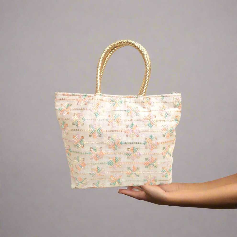 SHREE SHYAM PRODUCTS SILK EMBROIDERY HAND BAGS