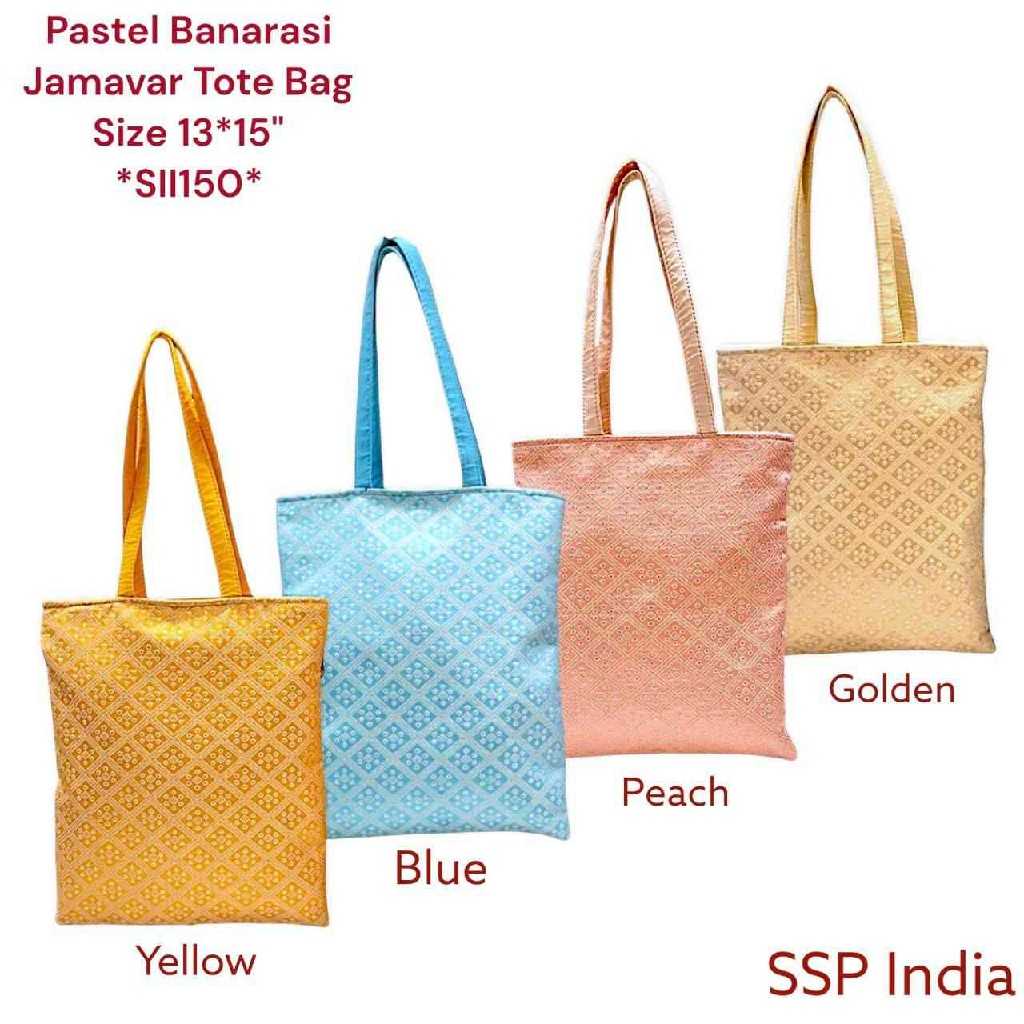 SHREE SHYAM PRODUCTS BANARASI PASTEL TOTE BAGS