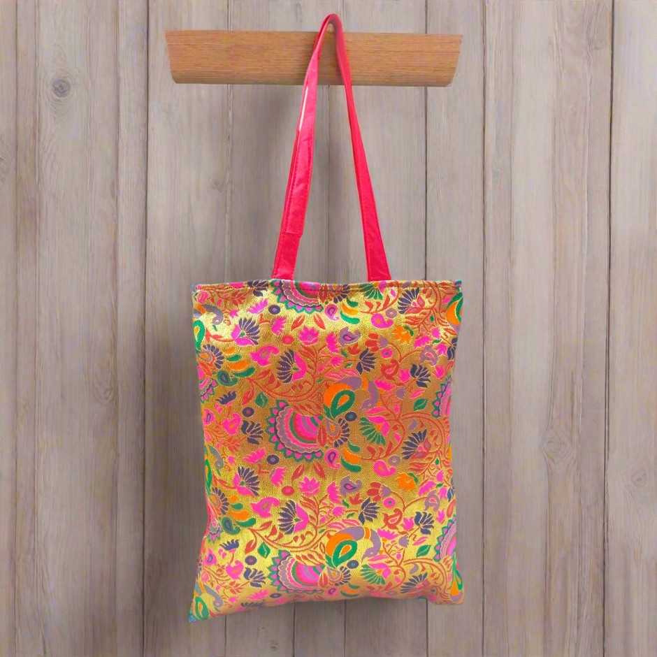 SHREE SHYAM PRODUCTS PAITHANI DESIGN TOTE BAGS