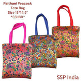 SHREE SHYAM PRODUCTS PAITHANI DESIGN TOTE BAGS