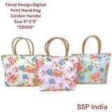 SHREE SHYAM PRODUCTS DIGITAL PRINT FLORAL DESIGN HAND BAGS