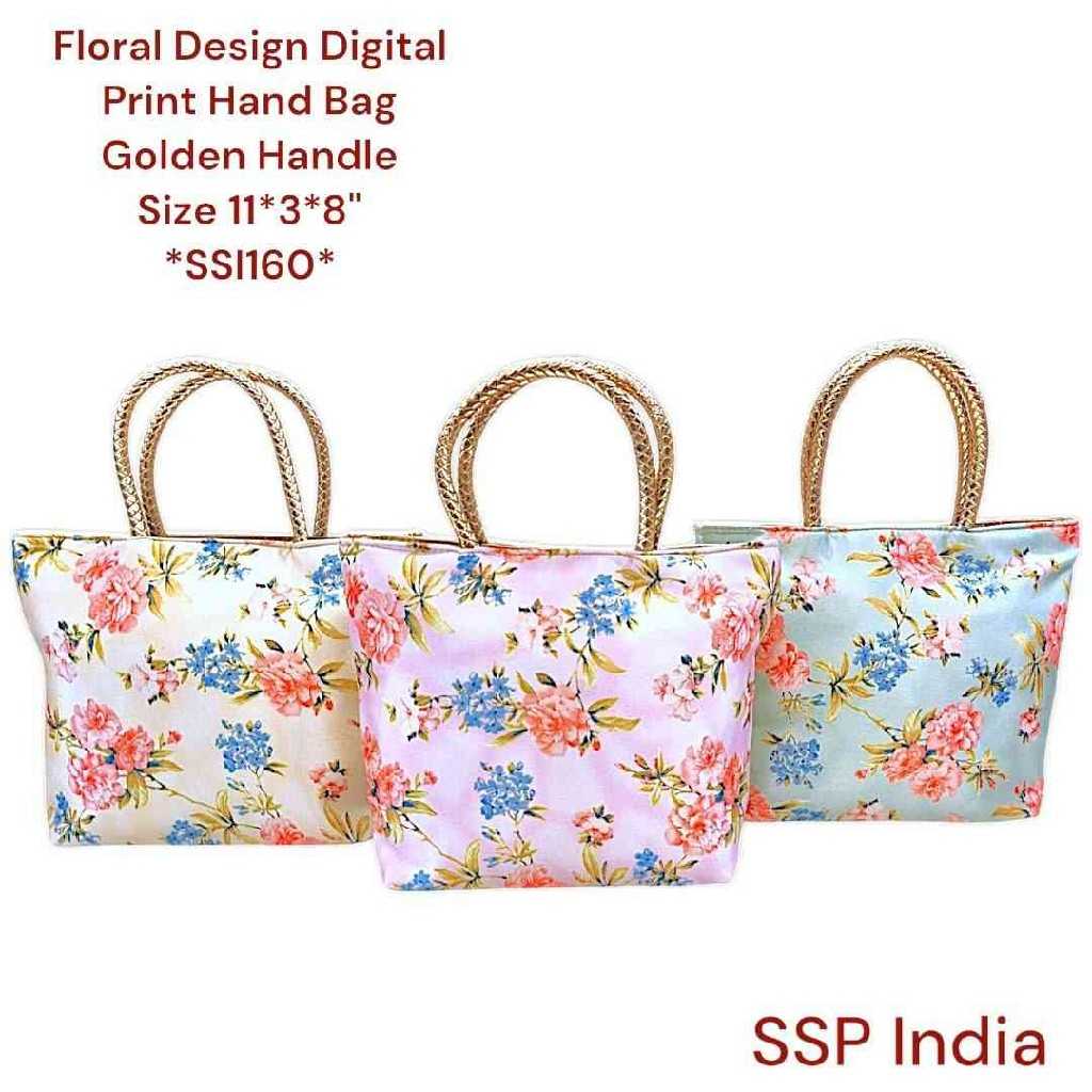 SHREE SHYAM PRODUCTS DIGITAL PRINT FLORAL DESIGN HAND BAGS