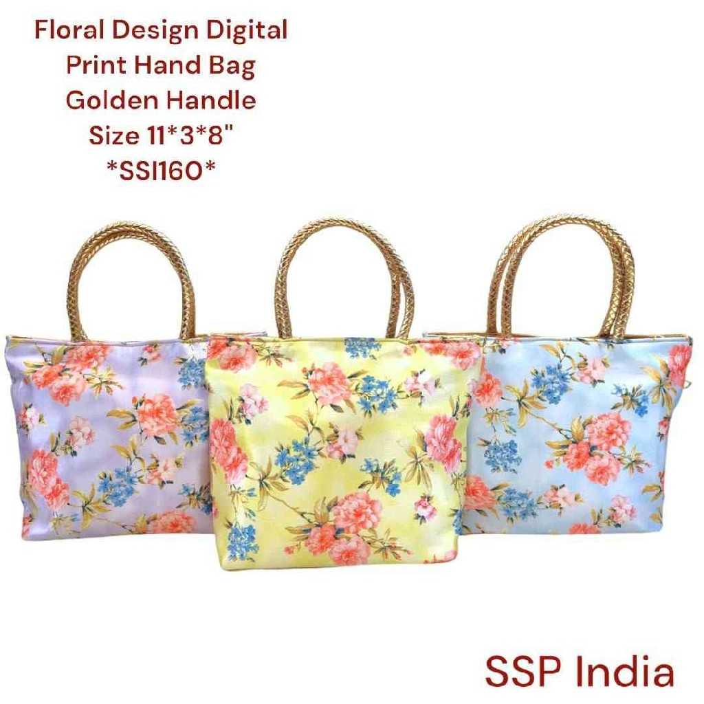 SHREE SHYAM PRODUCTS DIGITAL PRINT FLORAL DESIGN HAND BAGS
