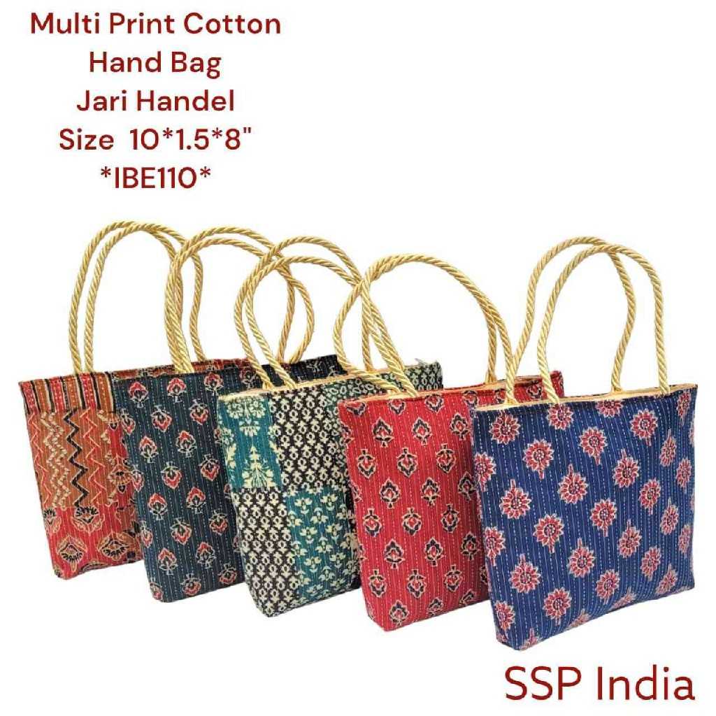 SHREE SHYAM PRODUCTS MULTI PRINT COTTON HANDBAG
