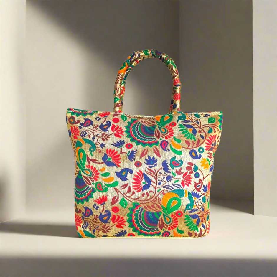 SHREE SHYAM PRODUCTS PAITHANI PEACOCK DESIGN HANDBAG