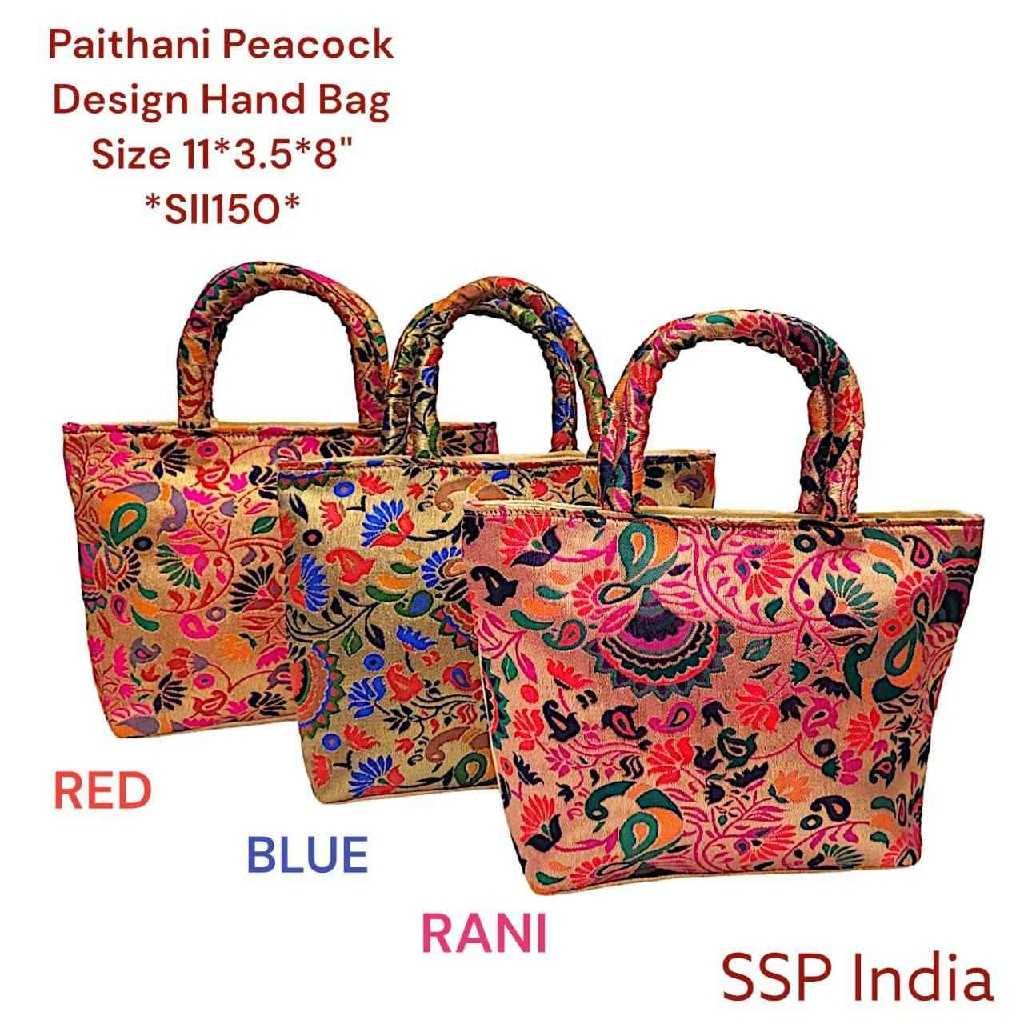 SHREE SHYAM PRODUCTS PAITHANI PEACOCK DESIGN HANDBAG