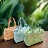 SHREE SHYAM PRODUCTS PASTEL EMBROIDERY BOX TYPE HANDBAG