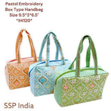 SHREE SHYAM PRODUCTS PASTEL EMBROIDERY BOX TYPE HANDBAG