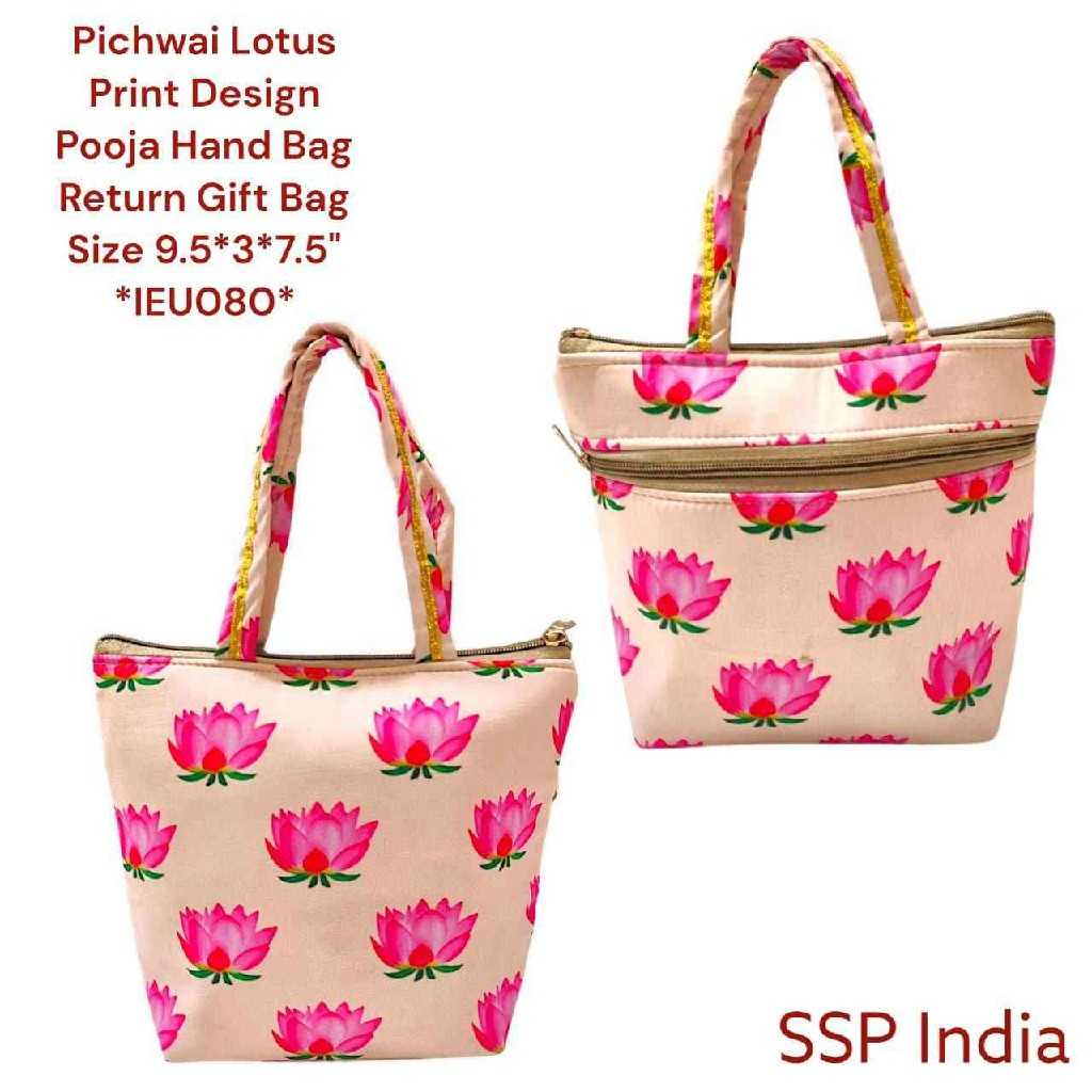 SHREE SHYAM PRODUCTS MINI LOTUS PRINT HANDBAG