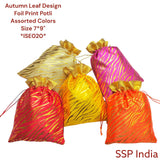 SHREE SHYAM PRODUCTS 7*9 INCH FOIL PRINT CHEETAH DESIGN POTLI BAGS