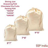 SHREE SHYAM PRODUCTS 500 GMS PACKING SHINING JUTE PRINT POTLI BAGS