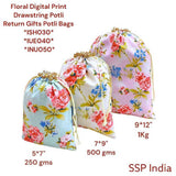 SHREE SHYAM PRODUCTS 500 GMS FLORAL DIGITAL PRINT POTLI BAG