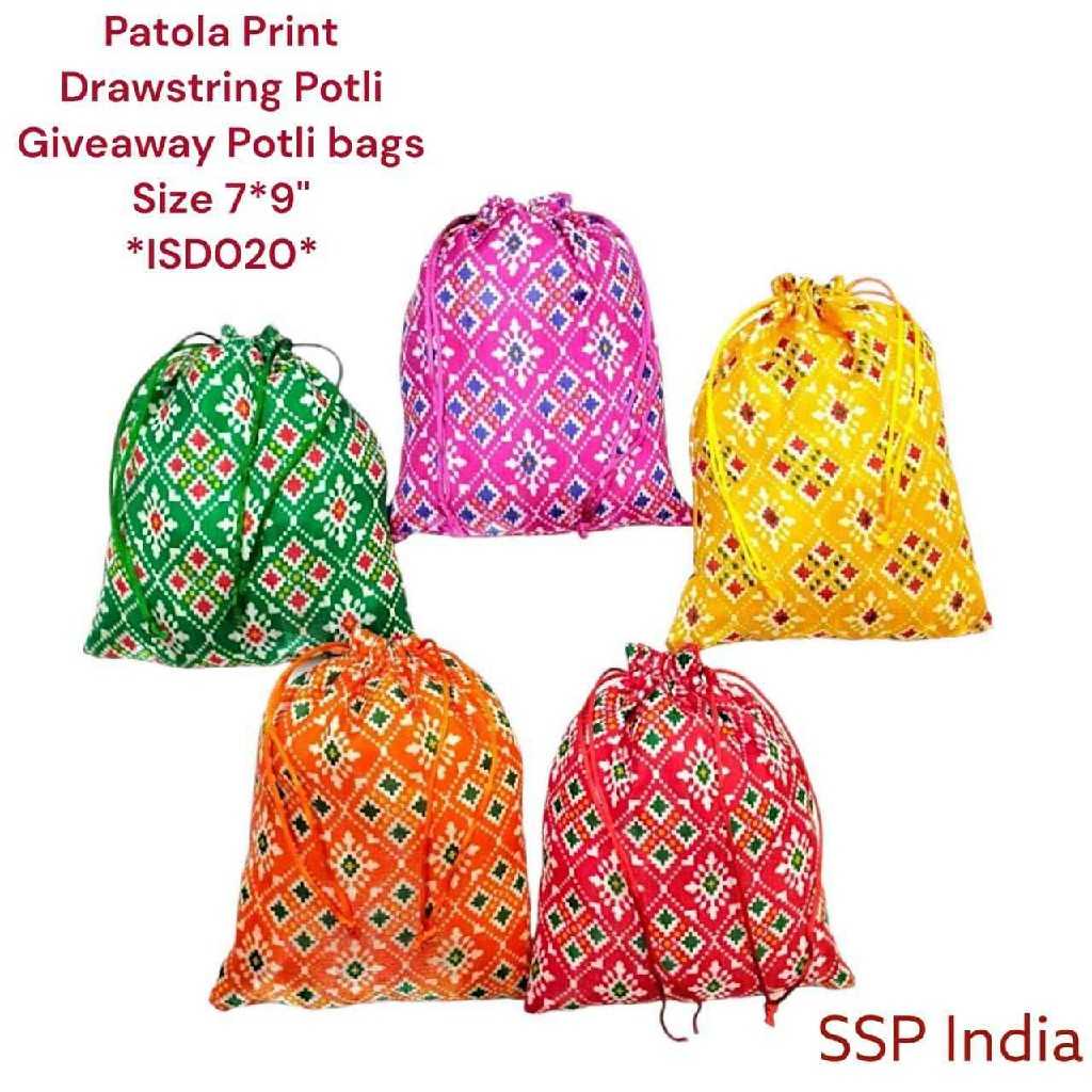 SHREE SHYAM PRODUCTS 500 GMS PACKING PATOLA PRINT POTLI BAG