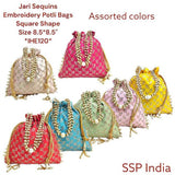 SHREE SHYAM PRODUCTS SEQUENCE EMBROIDERED POTLI BAGS