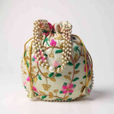 SHREE SHYAM PRODUCT SEMBROIDERED SILK POTLI BAGS